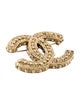 Chanel Resin Textured CC Logo Brooch