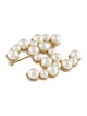 Chanel Faux Pearl CC Brooch