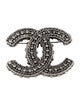 Chanel Textured Enamel CC Brooch