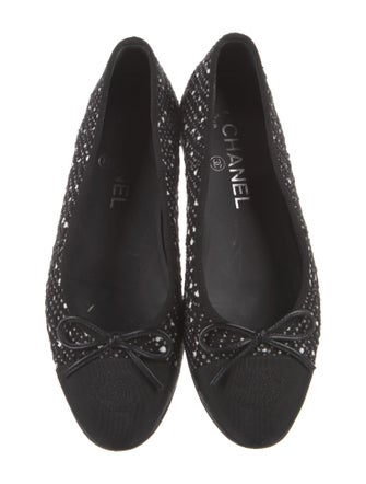 Chanel 2023 Interlocking CC Logo Ballet Flats
