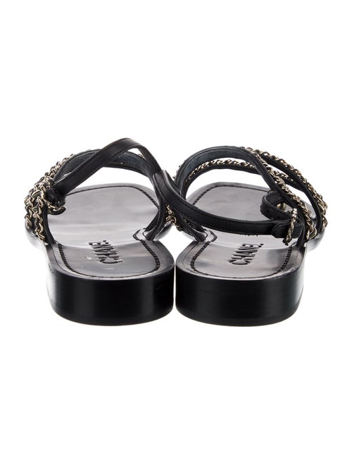 Chanel 2025 Interlocking CC Logo Slingback Sandals