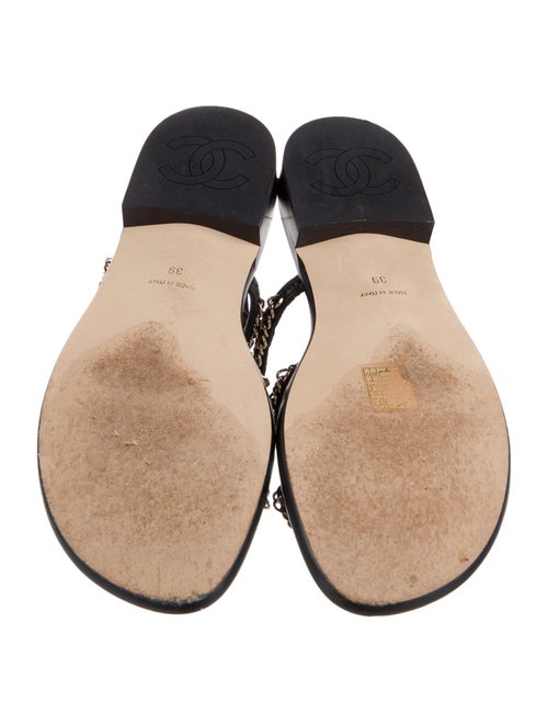 Chanel 2025 Interlocking CC Logo Slingback Sandals