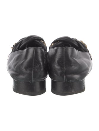 Chanel Interlocking CC Logo Leather Loafers