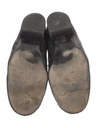 Chanel Interlocking CC Logo Leather Loafers