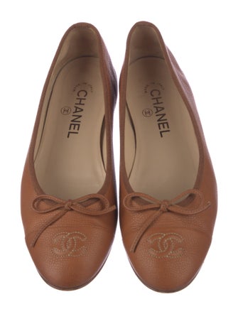Chanel 2010 Interlocking CC Logo Ballet Flats