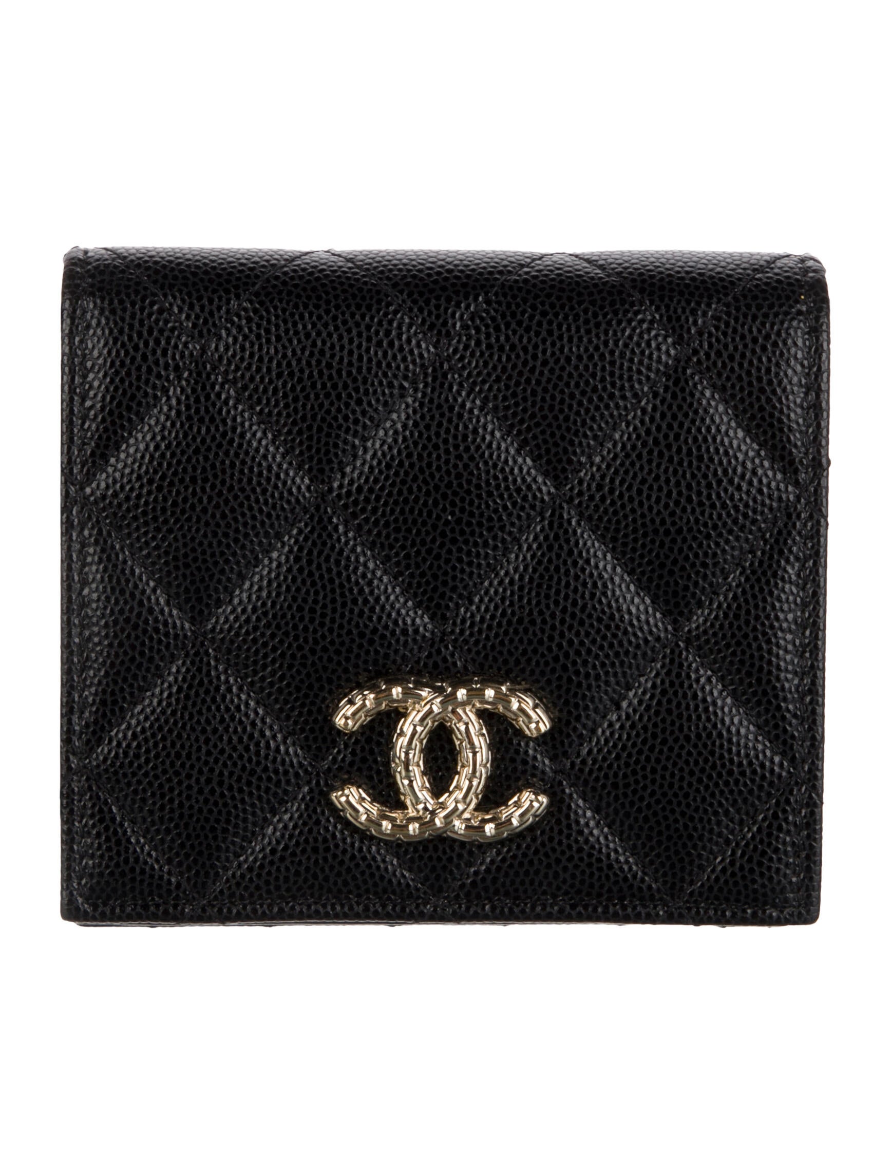 Chanel 2024 Interlocking CC Logo Compact Wallet