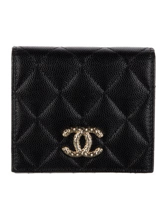 Chanel 2024 Interlocking CC Logo Compact Wallet