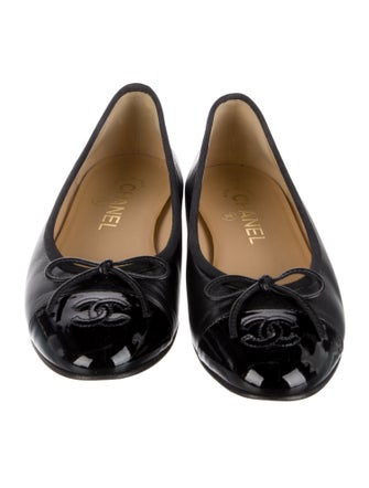 Chanel Interlocking CC Logo Lambskin Ballet Flats
