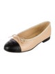 Chanel Interlocking CC Logo Lambskin Ballet Flats