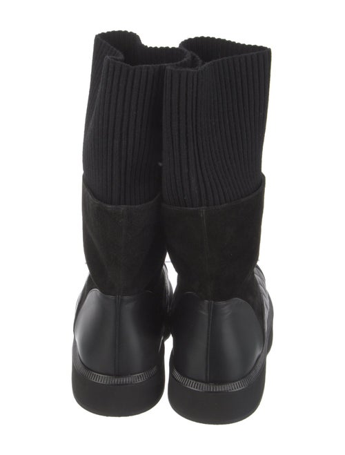 Chanel Interlocking CC Logo Suede Boots