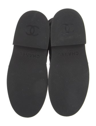Chanel Interlocking CC Logo Suede Boots