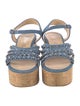 Chanel Interlocking CC Logo Denim Espadrilles