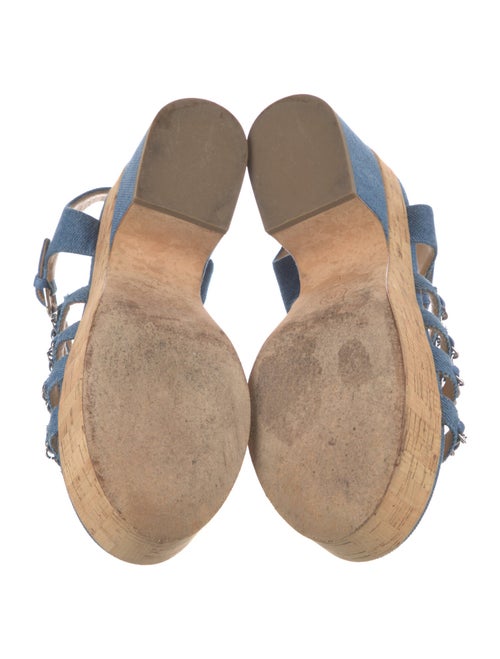 Chanel Interlocking CC Logo Denim Espadrilles