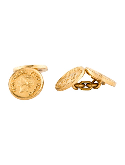 Chanel Vintage 31 Rue Cambon Medallion Cufflinks