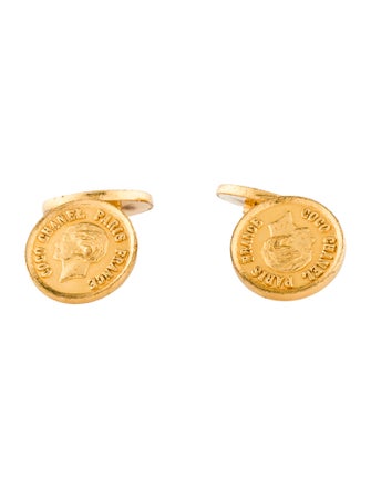 Chanel Vintage 31 Rue Cambon Medallion Cufflinks