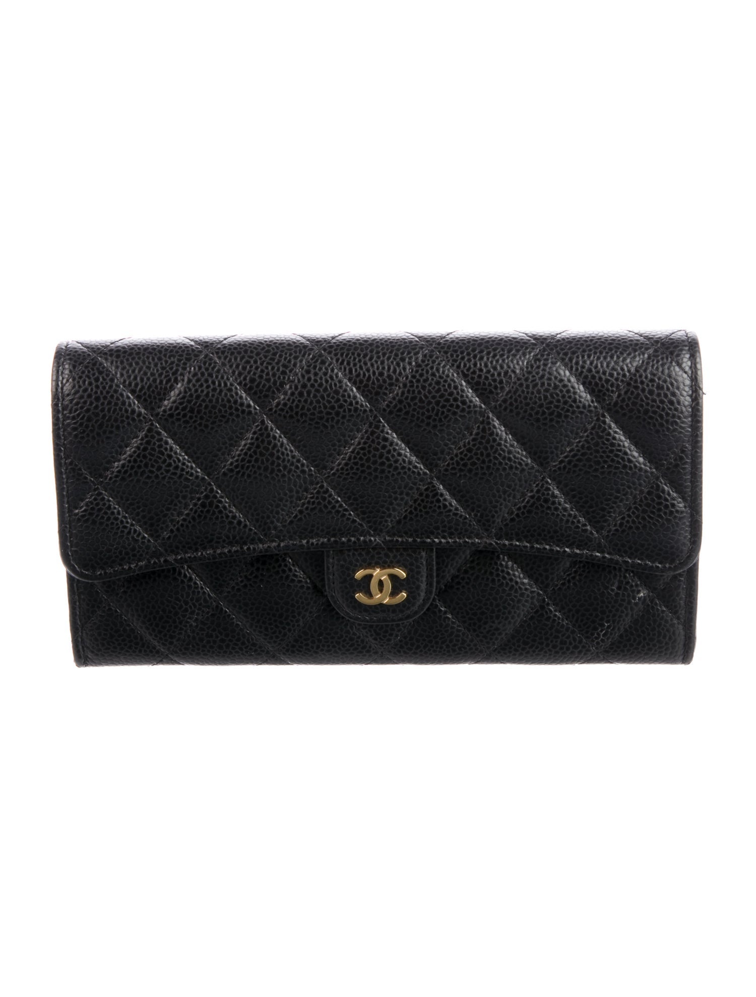 Chanel Classic Flap Wallet Interlocking CC Logo Trifold Wallet