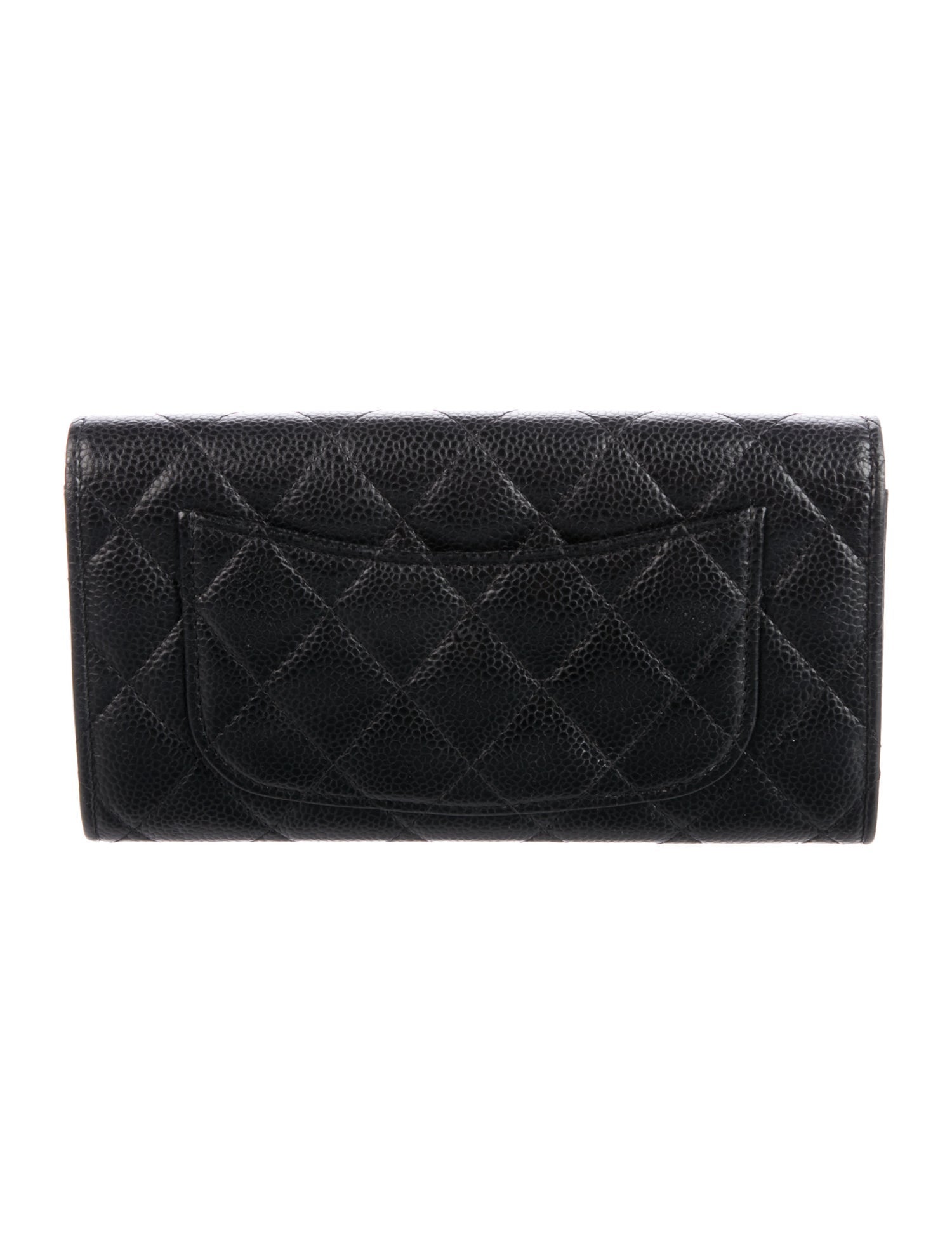 Chanel Classic Flap Wallet Interlocking CC Logo Trifold Wallet