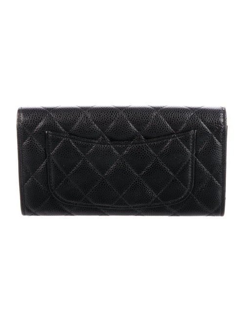 Chanel Classic Flap Wallet Interlocking CC Logo Trifold Wallet
