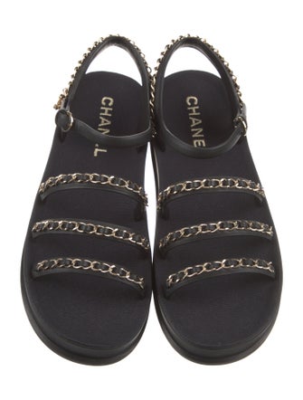 Chanel 2021 Interlocking CC Logo Gladiator Sandals