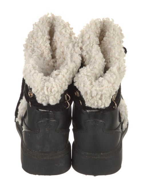 Chanel Interlocking CC Logo Leather Combat Boots