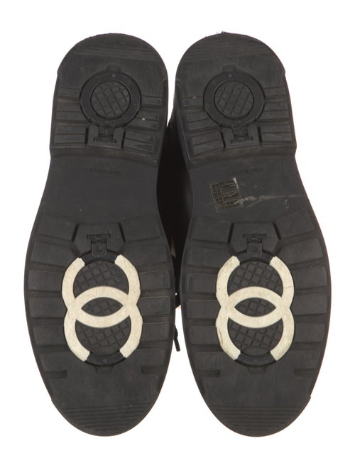 Chanel Interlocking CC Logo Leather Combat Boots