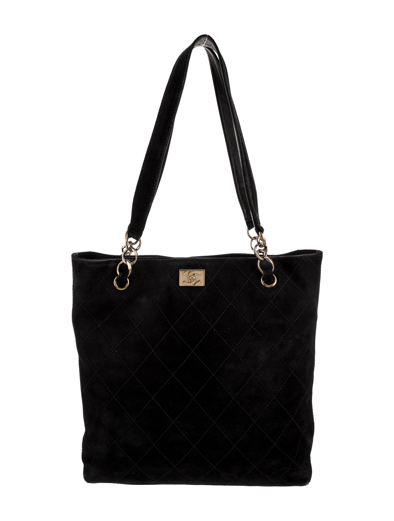 Chanel Suede Diamond Quilt Tote