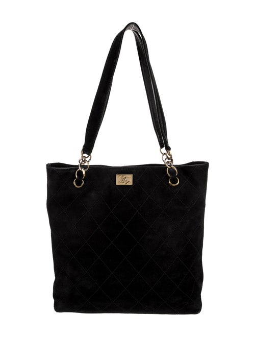 Chanel Suede Diamond Quilt Tote
