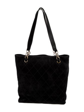 Chanel Suede Diamond Quilt Tote