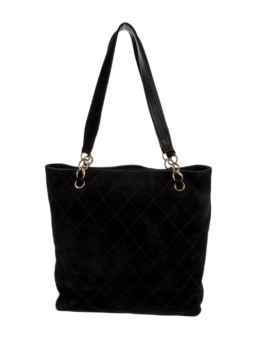Chanel Suede Diamond Quilt Tote