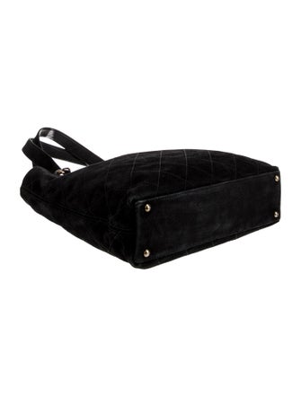 Chanel Suede Diamond Quilt Tote