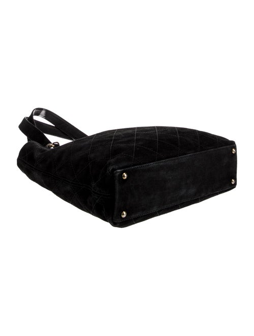 Chanel Suede Diamond Quilt Tote