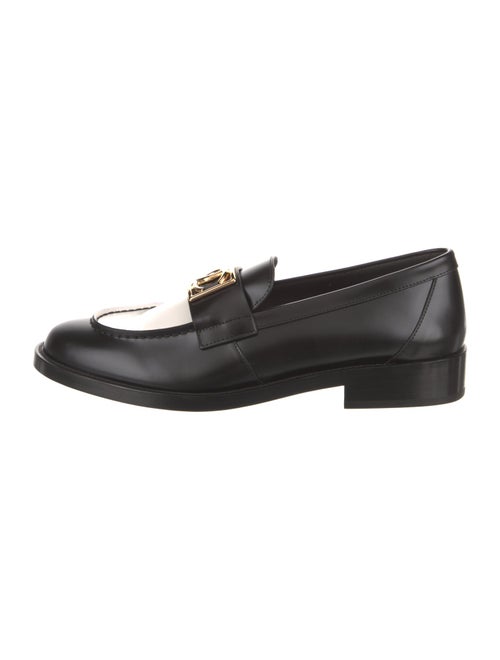 Chanel Interlocking CC Logo Leather Loafers
