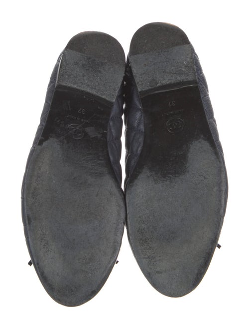Chanel Interlocking CC Logo Leather Ballet Flats
