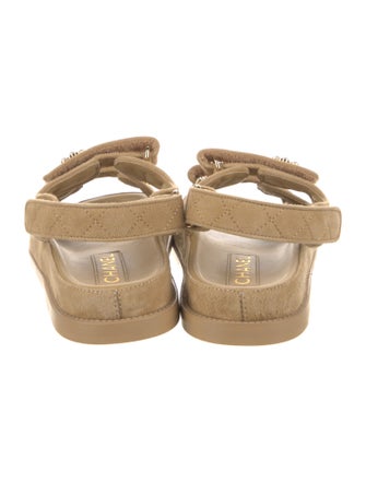 Chanel 2022 Interlocking CC Logo Slingback Sandals