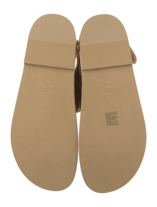 Chanel 2022 Interlocking CC Logo Slingback Sandals