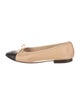 Chanel Interlocking CC Logo Leather Ballet Flats