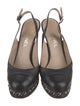 Chanel Interlocking CC Logo Leather Slingback Pumps