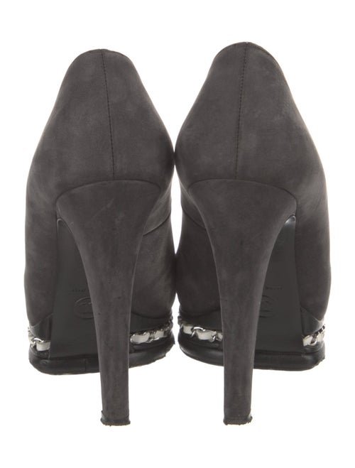 Chanel Interlocking CC Logo Suede Pumps