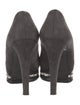 Chanel Interlocking CC Logo Suede Pumps