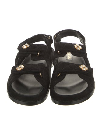 Chanel 2022 Interlocking CC Logo Slingback Sandals
