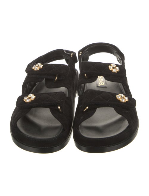 Chanel 2022 Interlocking CC Logo Slingback Sandals