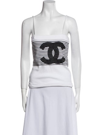Chanel 2024 Graphic Print Crop Top