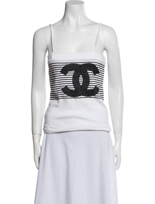 Chanel 2024 Graphic Print Crop Top