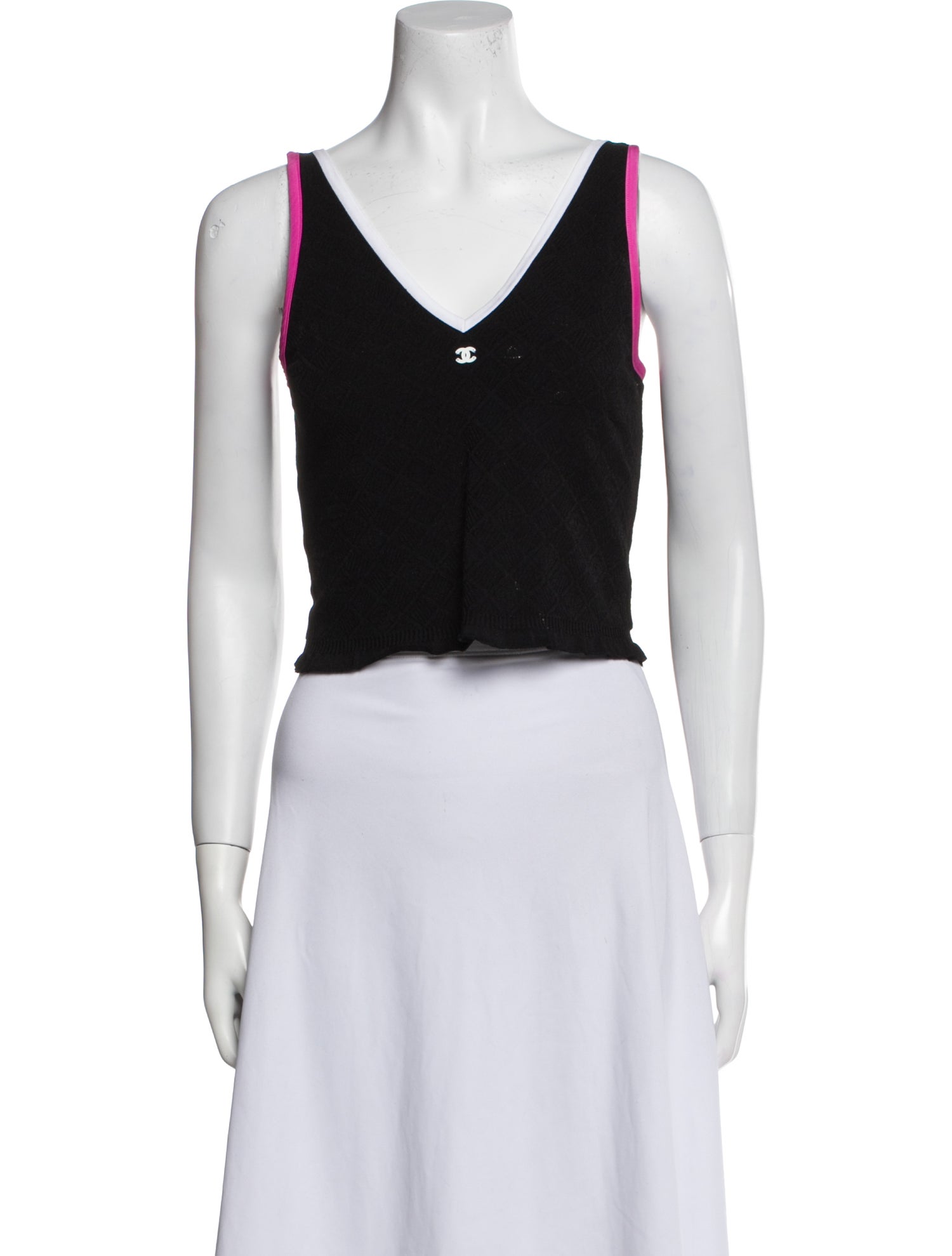 Chanel 2024 V-Neck Crop Top