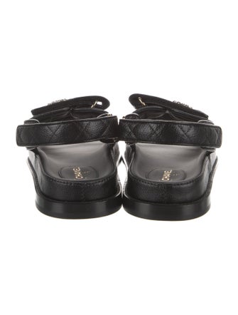 Chanel Interlocking CC Logo Slingback Sandals