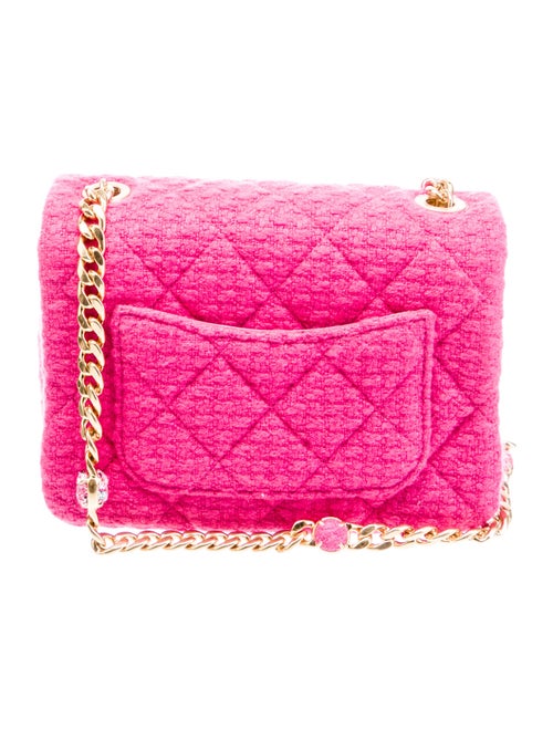 Chanel 2022 Quilted Mini Tweed Bijoux Flap Bag