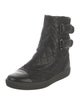 Chanel 2010's Interlocking CC Logo Lace-Up Boots