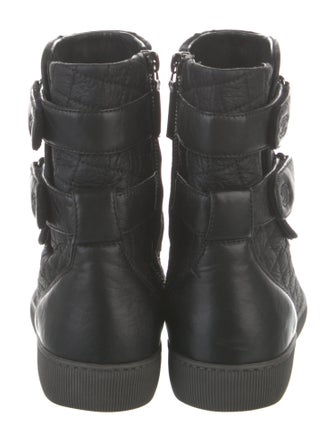 Chanel 2010's Interlocking CC Logo Lace-Up Boots