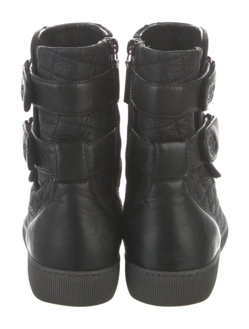 Chanel 2010's Interlocking CC Logo Lace-Up Boots