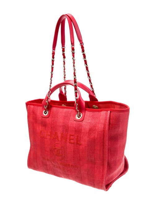 Chanel Raffia Medium Deauville Shopping Bag